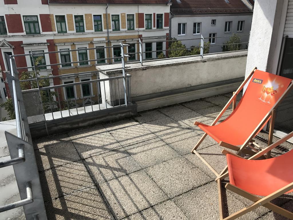 Exklusive Wohnung mit Dachterrasse in Schleußig Leipzig Exterior foto
